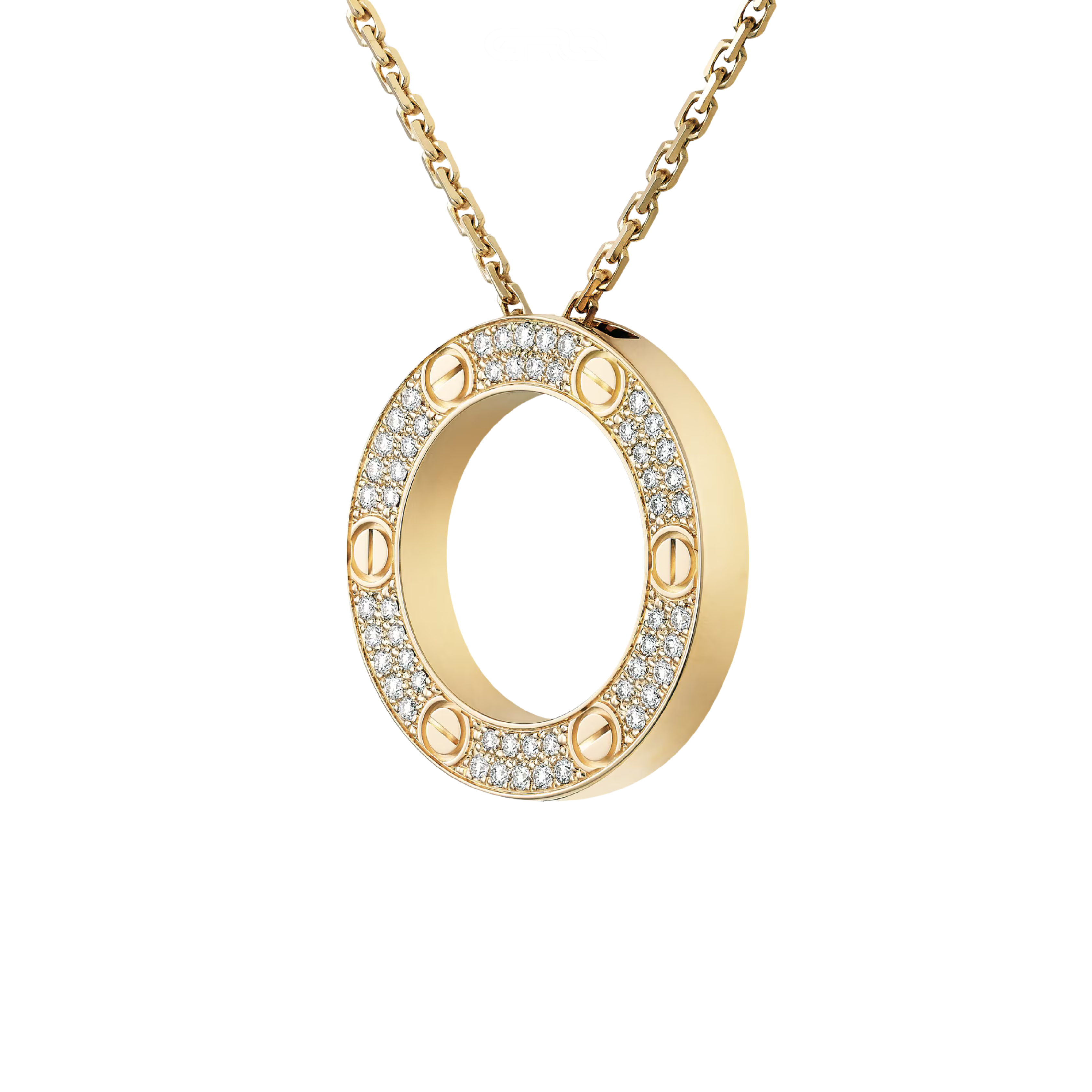 Cartier Jewelry | Love Pendant Paved Necklace
