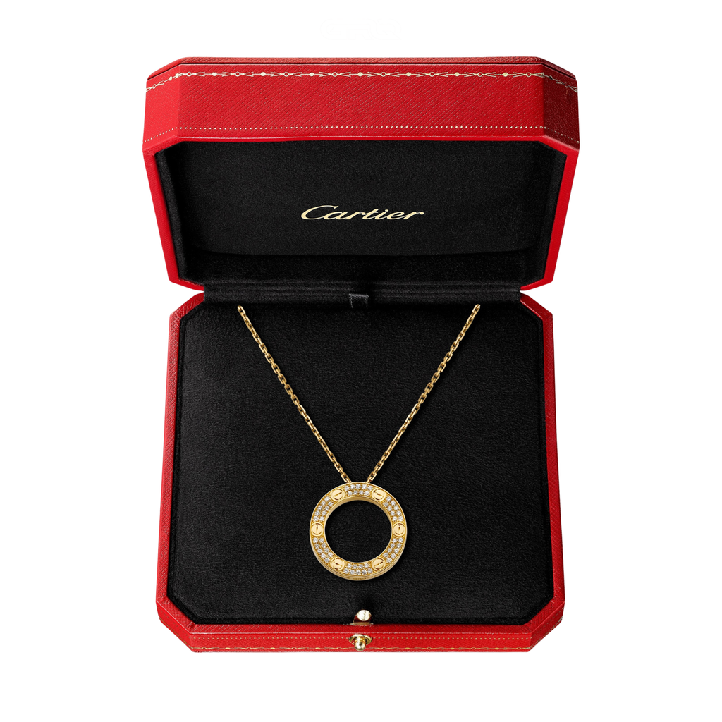 Cartier Jewelry | Love Pendant Paved Necklace