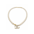 Chanel Jewelry | CC Logo Choker Necklace Gold Tone