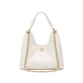 Chanel Bag | 25 Medium Hobo Light Beige Quilted Caviar
