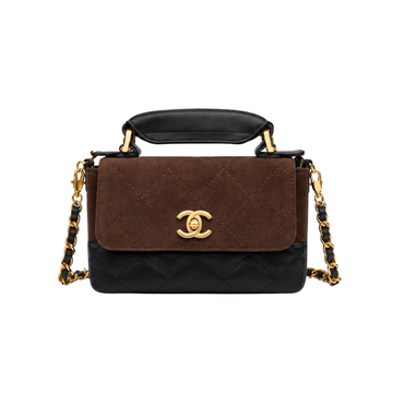 Chanel Bag | Brown Black Shiny Calfskin