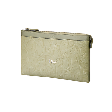Dior Pouch | A5 Triangle Khaki Gravity Leather