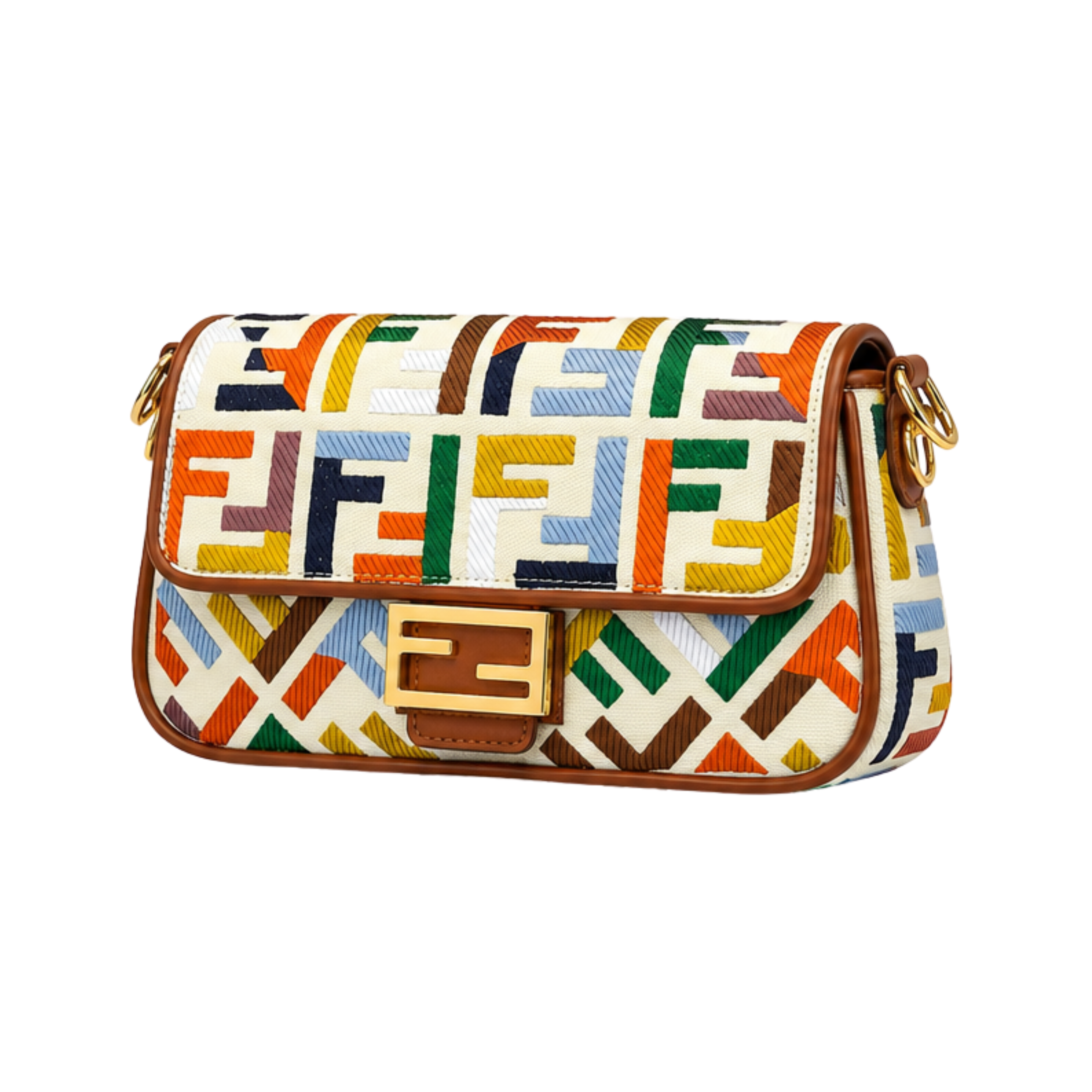 Fendi Bag | Multicolor Canvas Baguette Bag