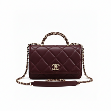 Chanel Bag | Mini Top Handle Shoulder Bag Leather