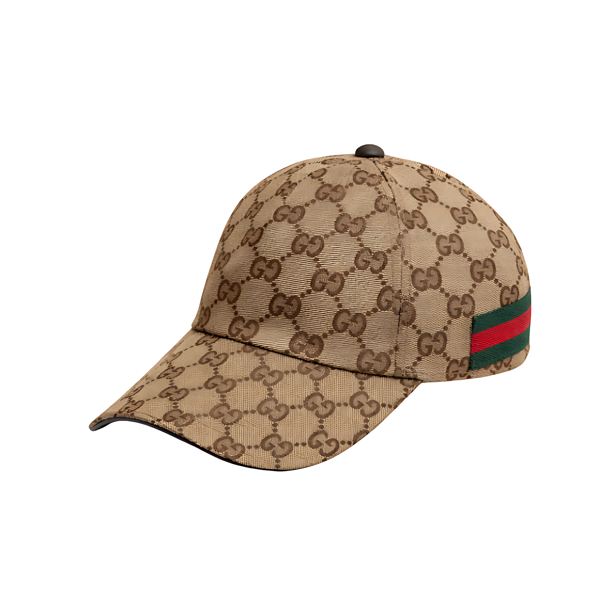 Gucci Cap | Stripe Canvas Camel