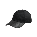 Gucci Cap | Monogram Logo Black Leather