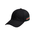 Gucci Cap | Stripe Canvas Black