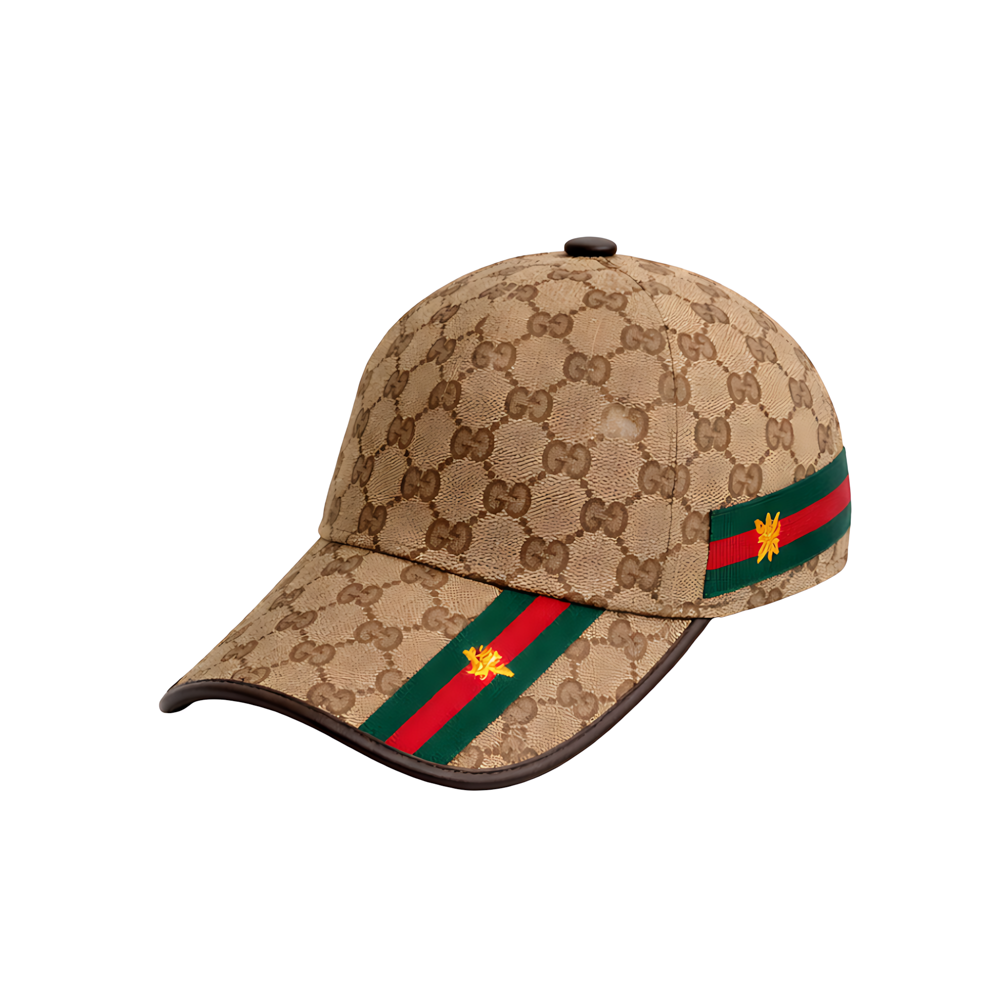 Gucci Cap | Stripe Canvas Brown