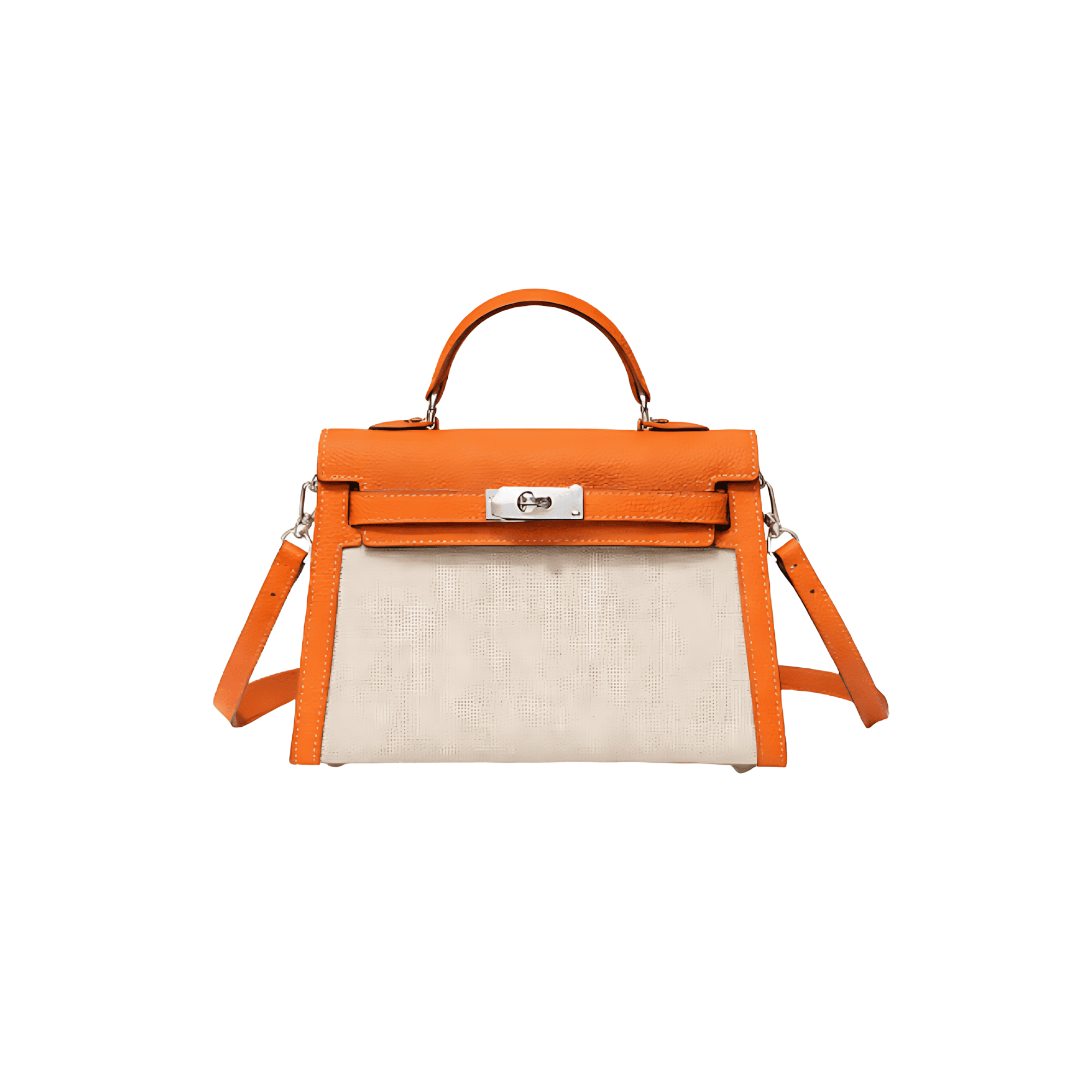 Hermès Bag | Kelly II Sellier 28 Toile H Étoupe Orange