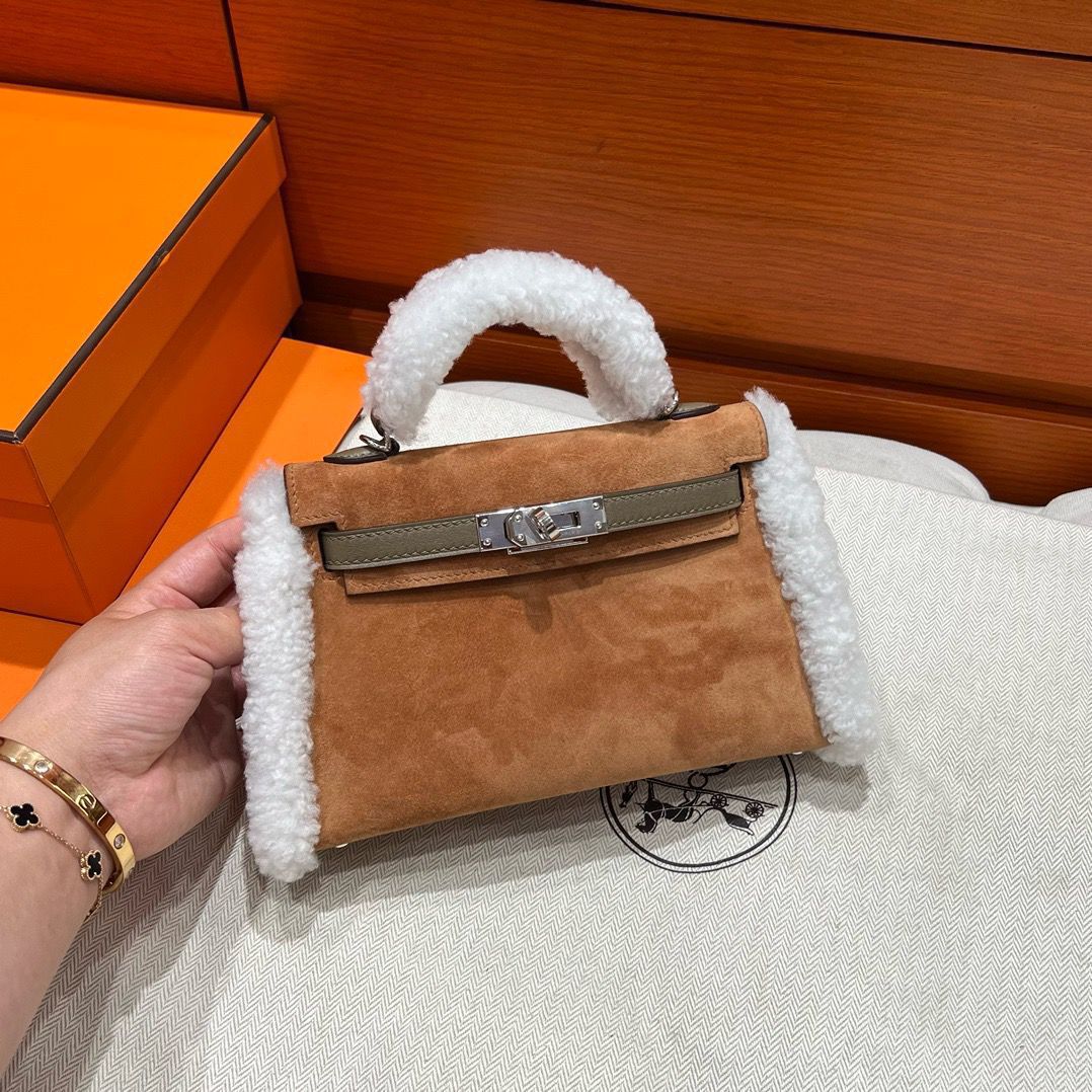 Hermès Bag | Mini Kelly II 20 Teddy Chamois