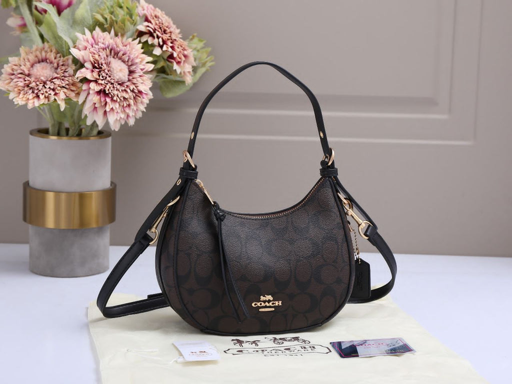 Coach Bag | Kleo Hobo Signature Canvas Chestnut Beige