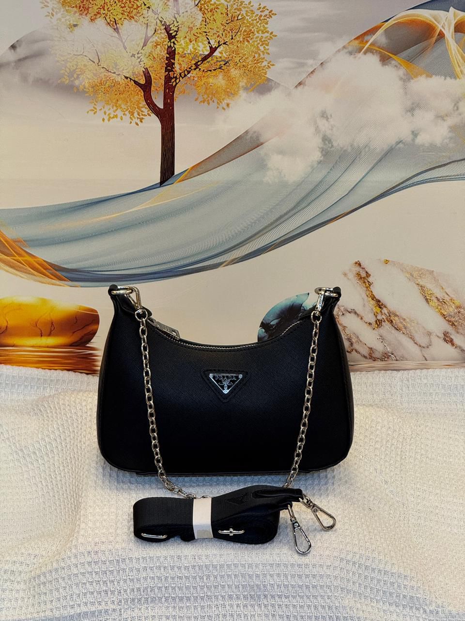 Prada Bag | 2005 Saffiano Leather Bag Black