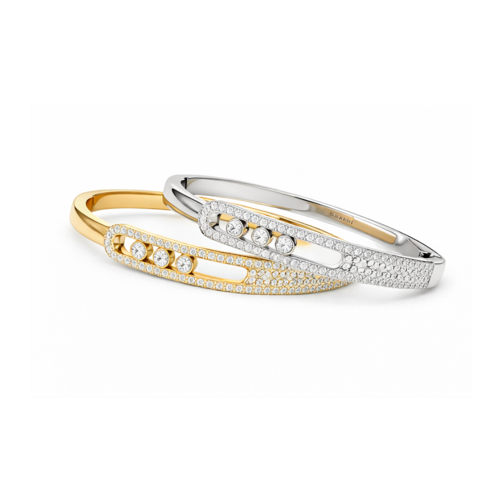Messika Jewelry | Banlge Set White Gold Diamonds