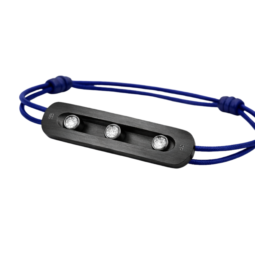 Messika Jewelry | Blue Titanium Bracelet Natural Titanium Diamonds