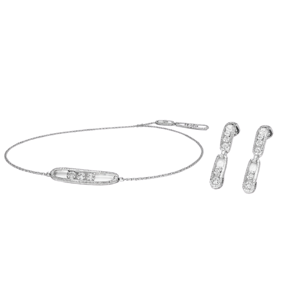 Messika Jewelry | Romane Large Set White Gold Diamonds