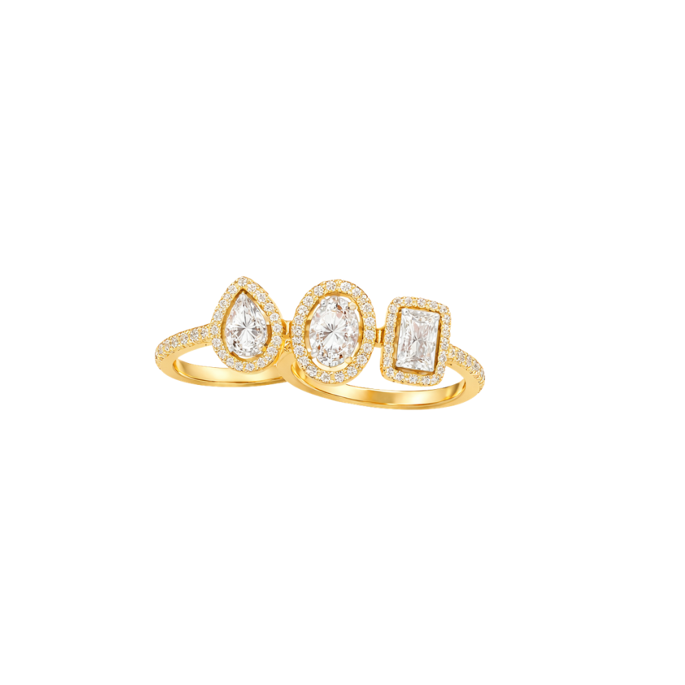 Messika Jewelry | My Twin Toi Open Ring Yellow Gold Diamonds