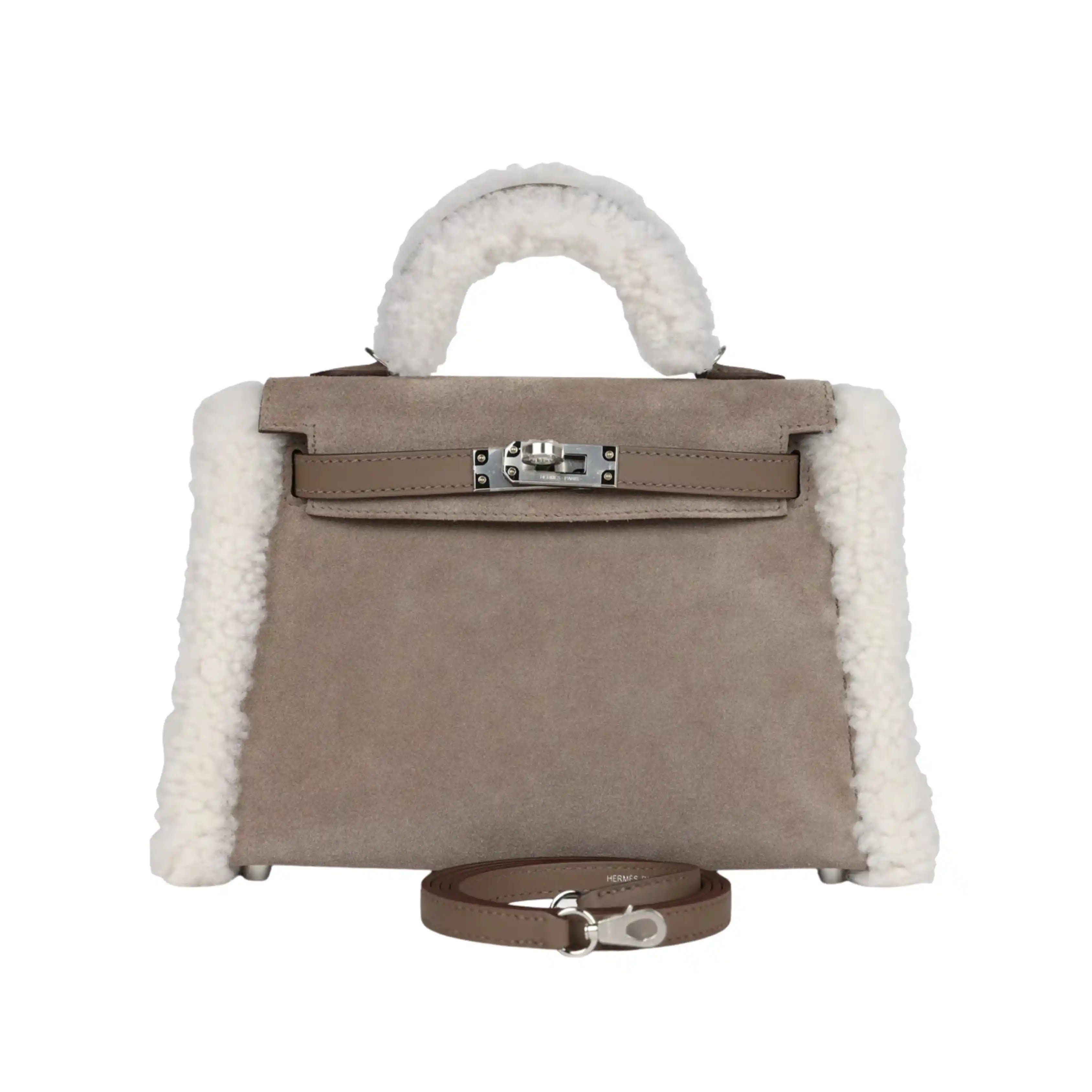Hermès Bag | Mini Kelly II 20 Teddy Gris Caillou