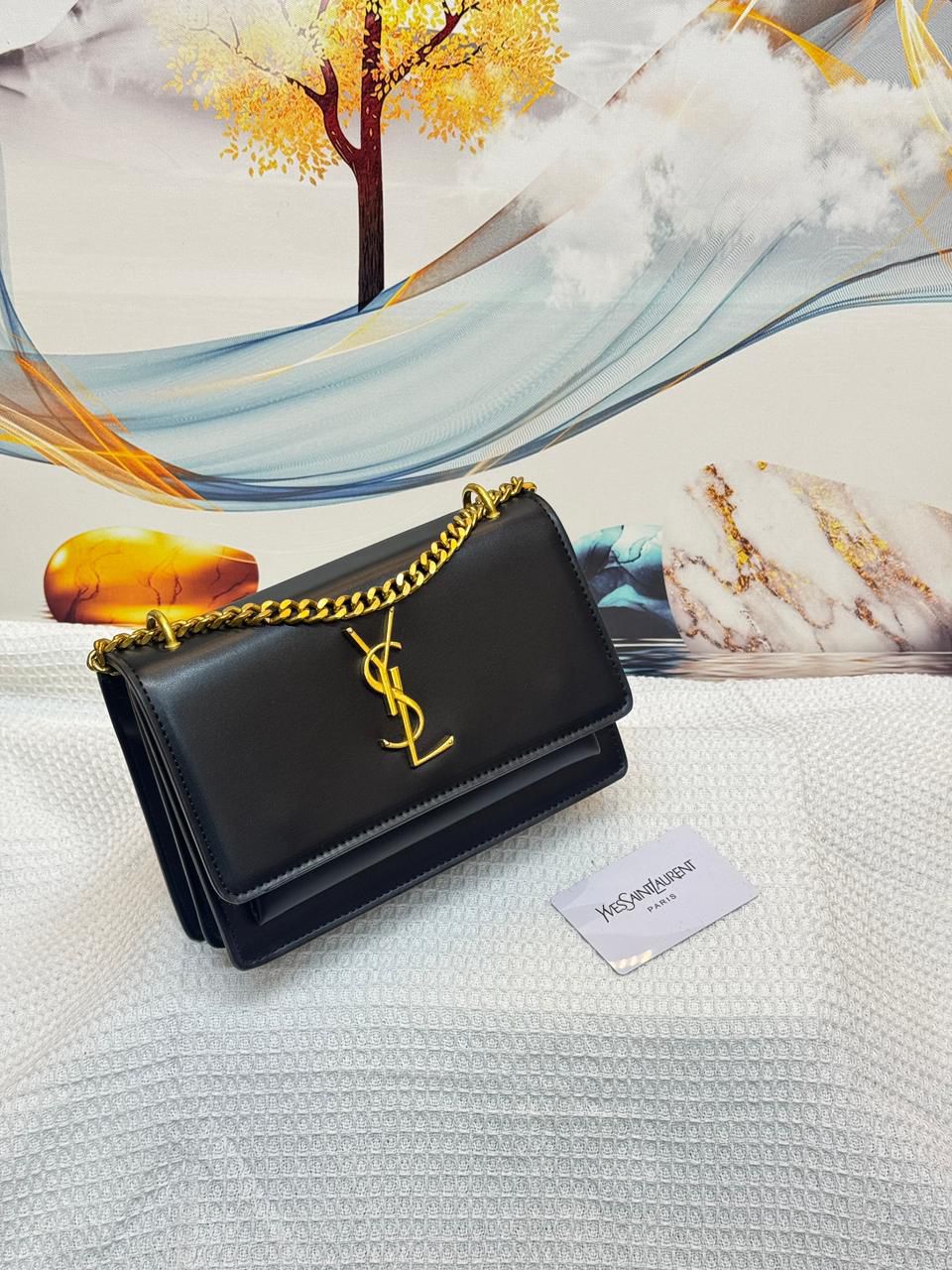 YSL Bag | Sunset Medium Black Gold