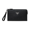 Prada Pouch | Logo Black Leather