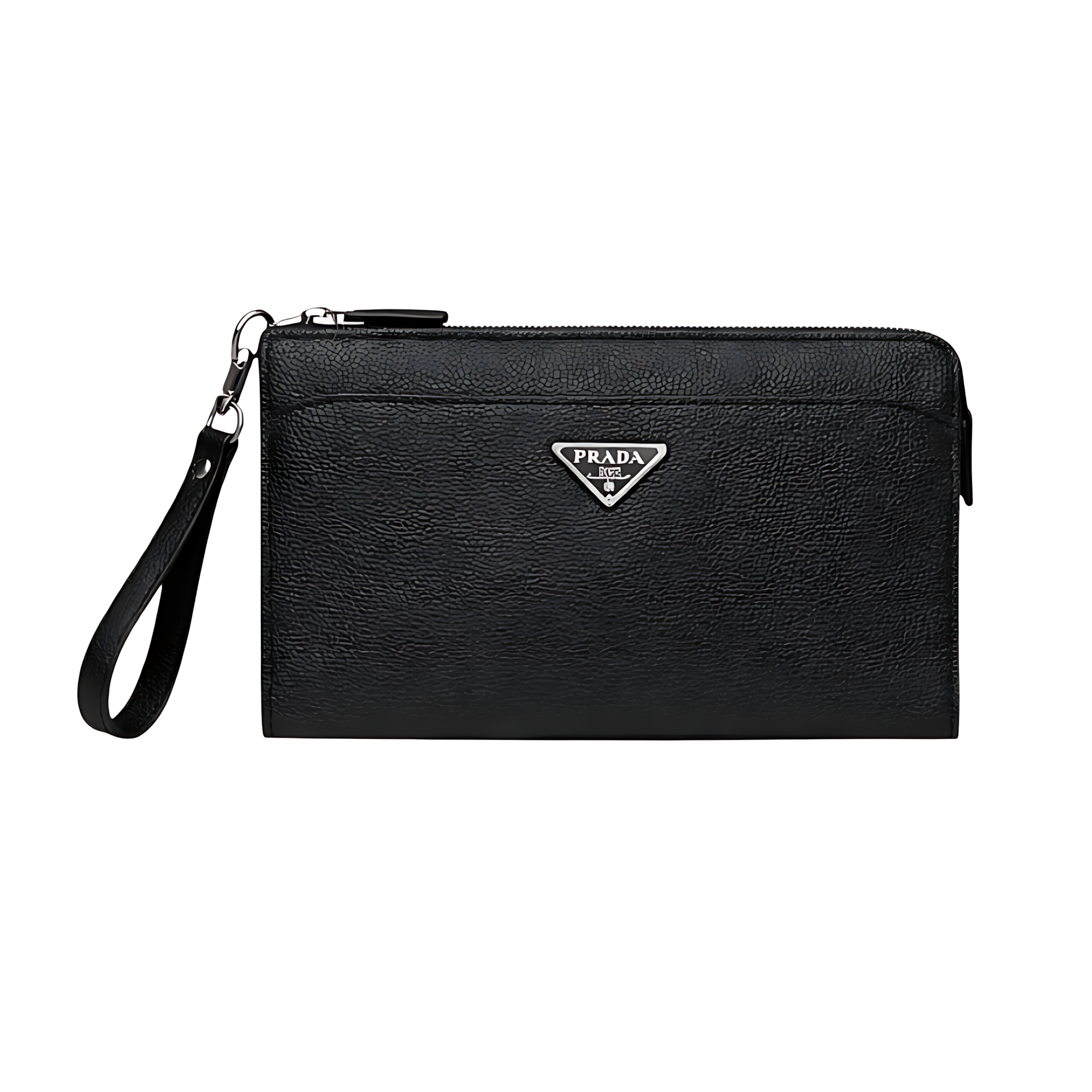 Prada Pouch | Logo Black Leather