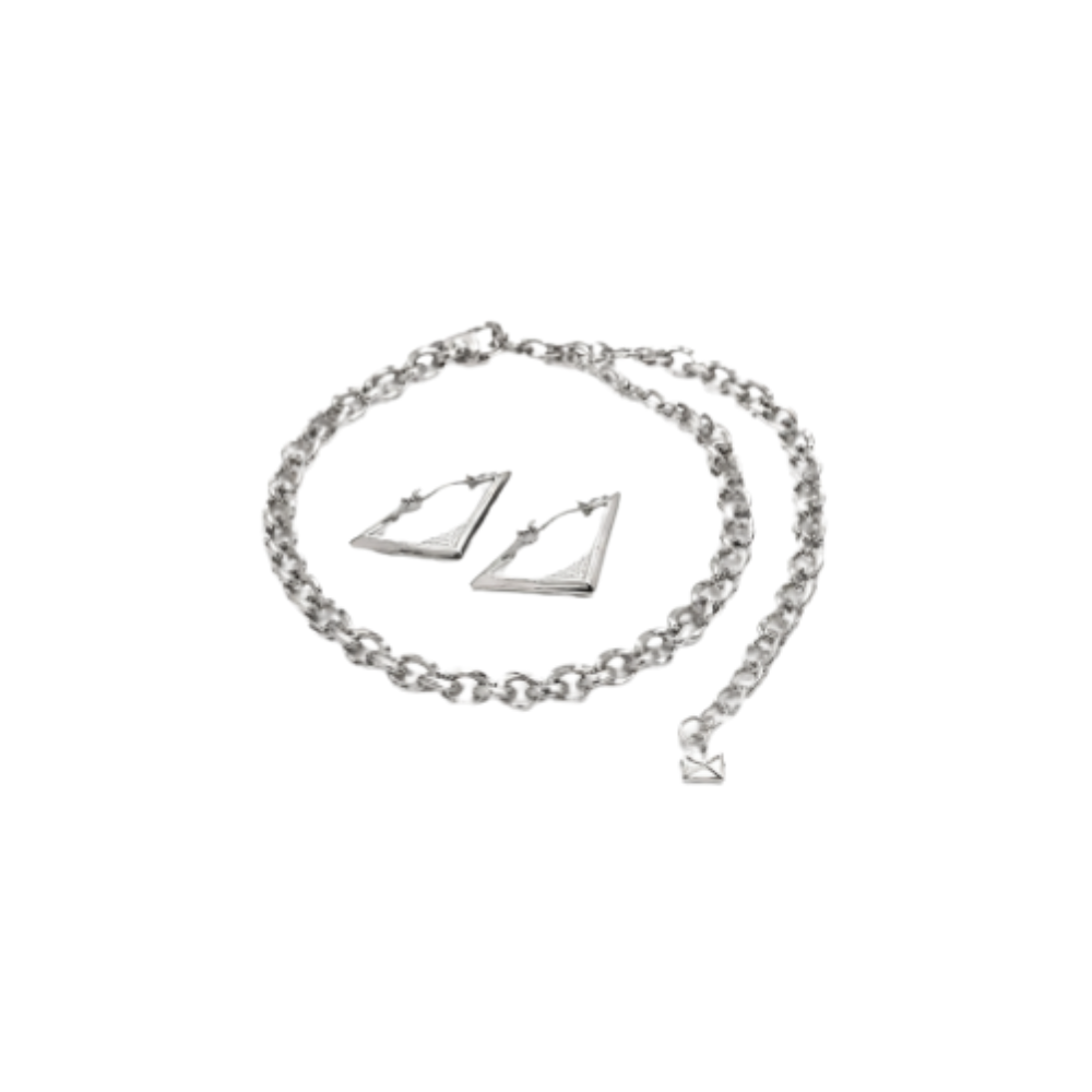 Prada Jewelry | Eternal Gold Triangle Jewelry Set Silver