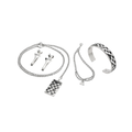 Prada Jewelry | Set Silver Black White Enamel