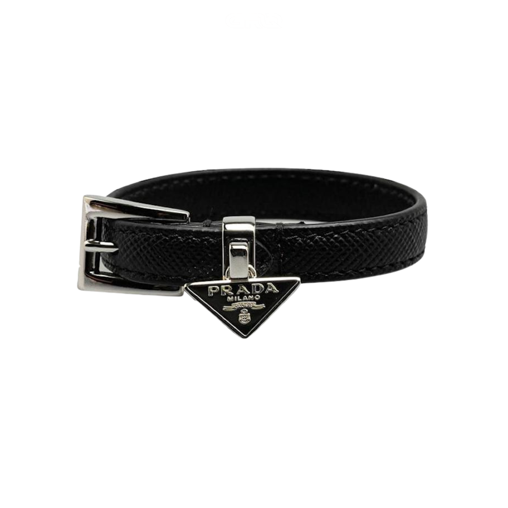 Prada Jewelry | Saffiano Leather Bracelet Black