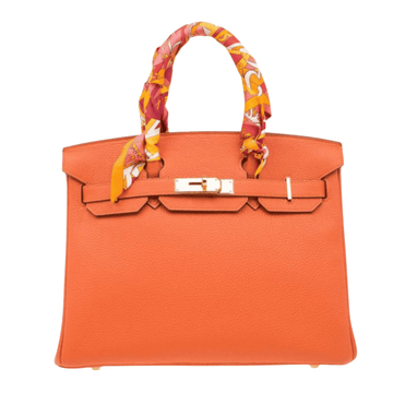 Hermès Bag | Birkin 30 Handbag Likely In Togo Leather And A Vibrant Orange Color