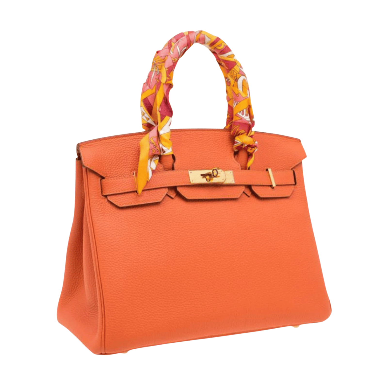 Hermès Bag | Birkin 30 Handbag Likely In Togo Leather And A Vibrant Orange Color