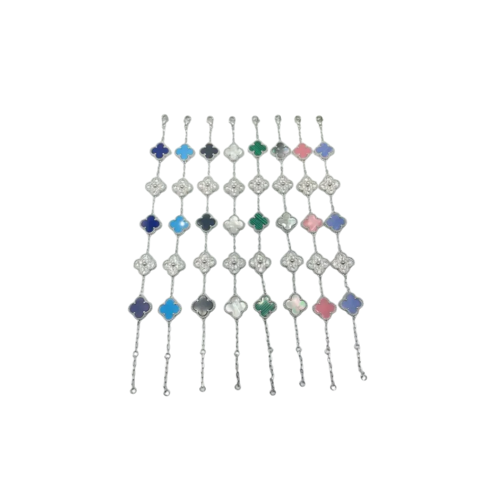 Van Cleef & Arpels Jewelry | Alhambra Bracelet Collection Silver