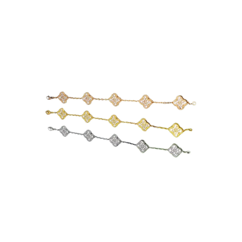 Van Cleef & Arpels Jewelry | Alhambra Bracelet Collection Trio