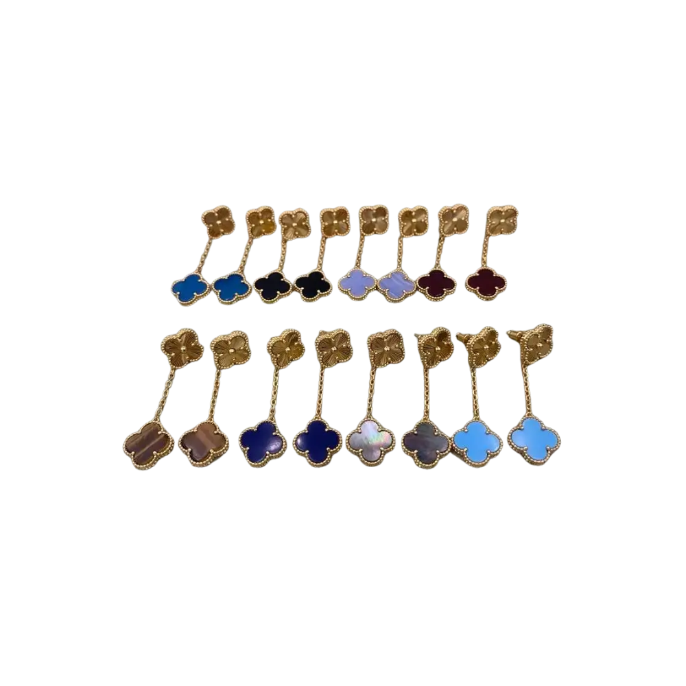 Van Cleef & Arpels Jewelry | Alhambra Dangle Earrings Collection Gold