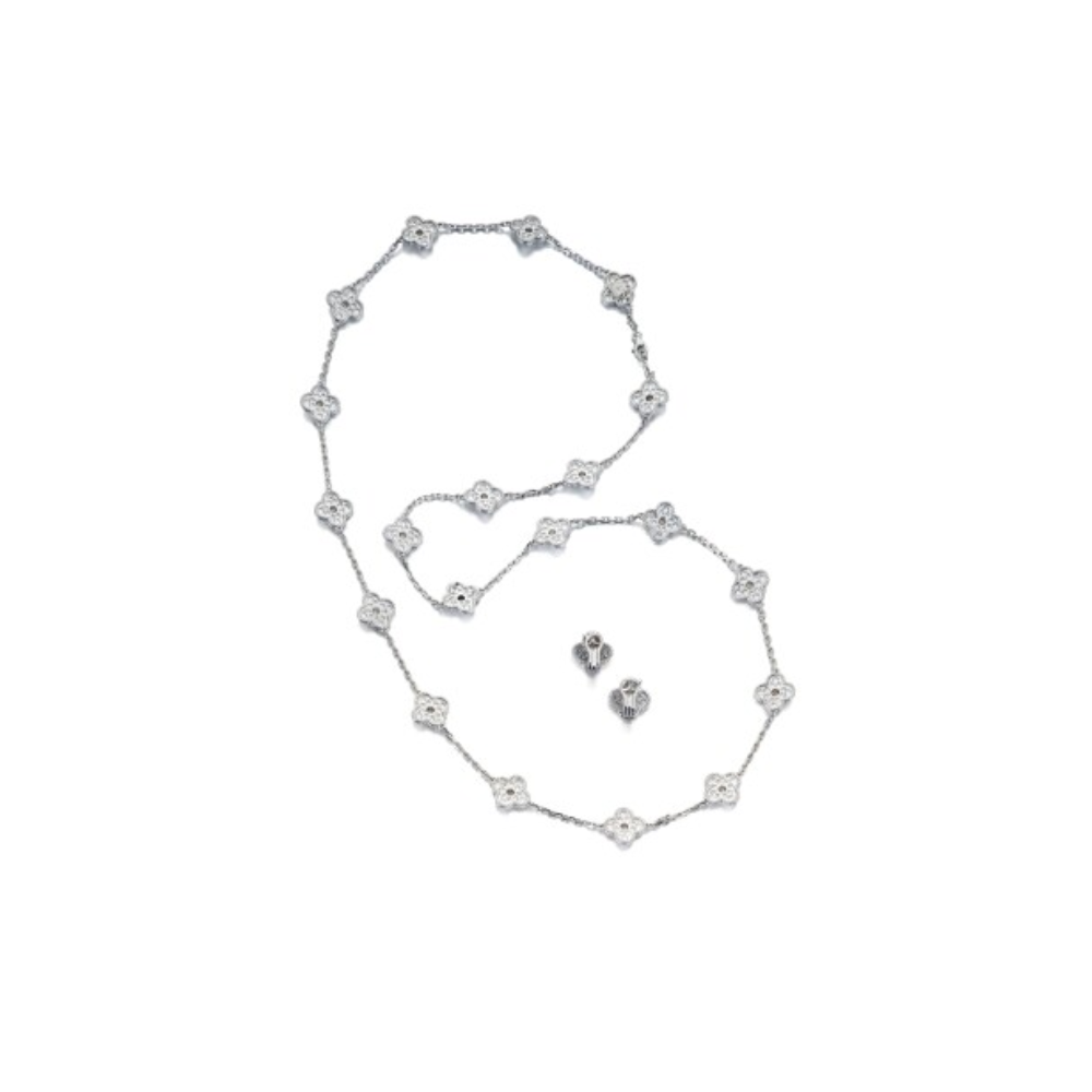 Van Cleef & Arpels Jewelry | Set Gold Silver Agate