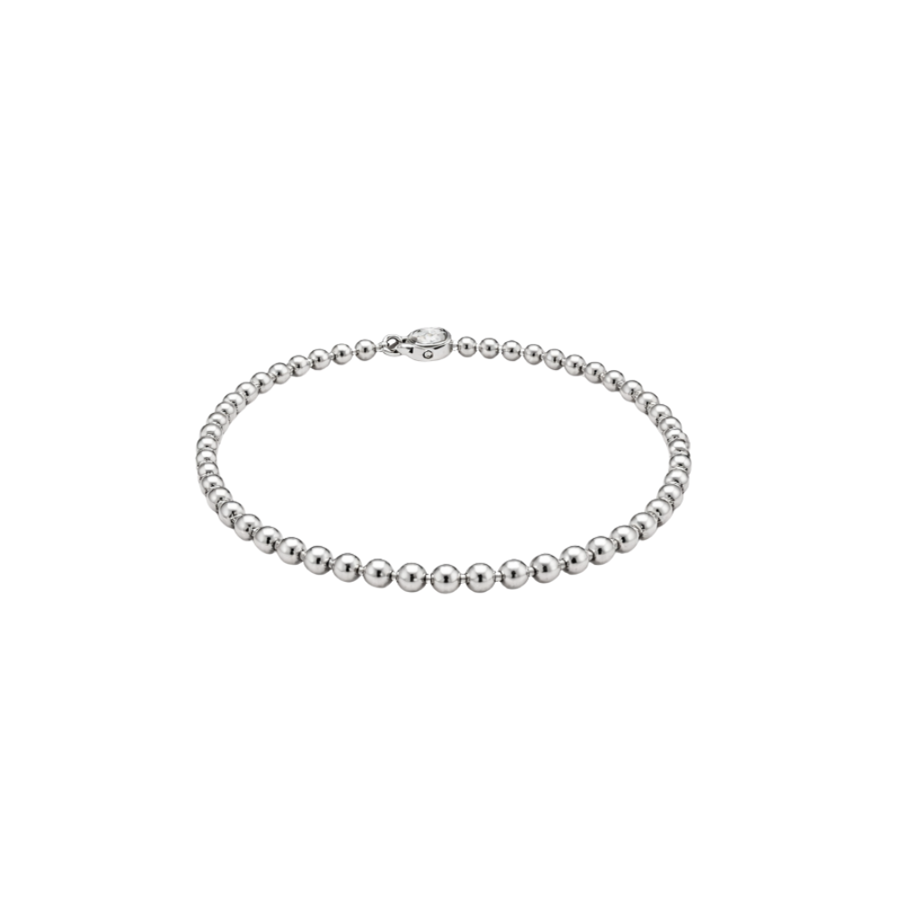 Van Cleef & Arpels Jewelry | Perlee Beads Silver Bracelet and Ring Set
