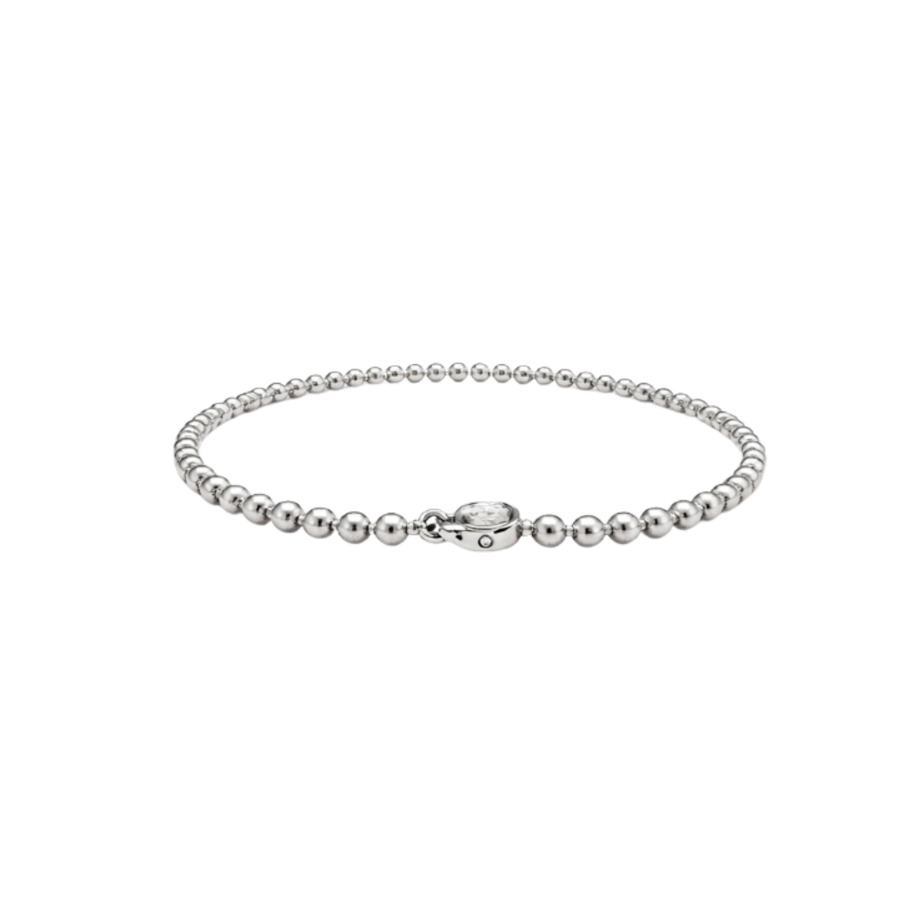 Van Cleef & Arpels Jewelry | Perlee Beads Silver Bracelet and Ring Set