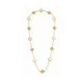 Van Cleef & Arpels Jewelry | White Mother of Pearl Diamond Clover Necklace Bracelet Set
