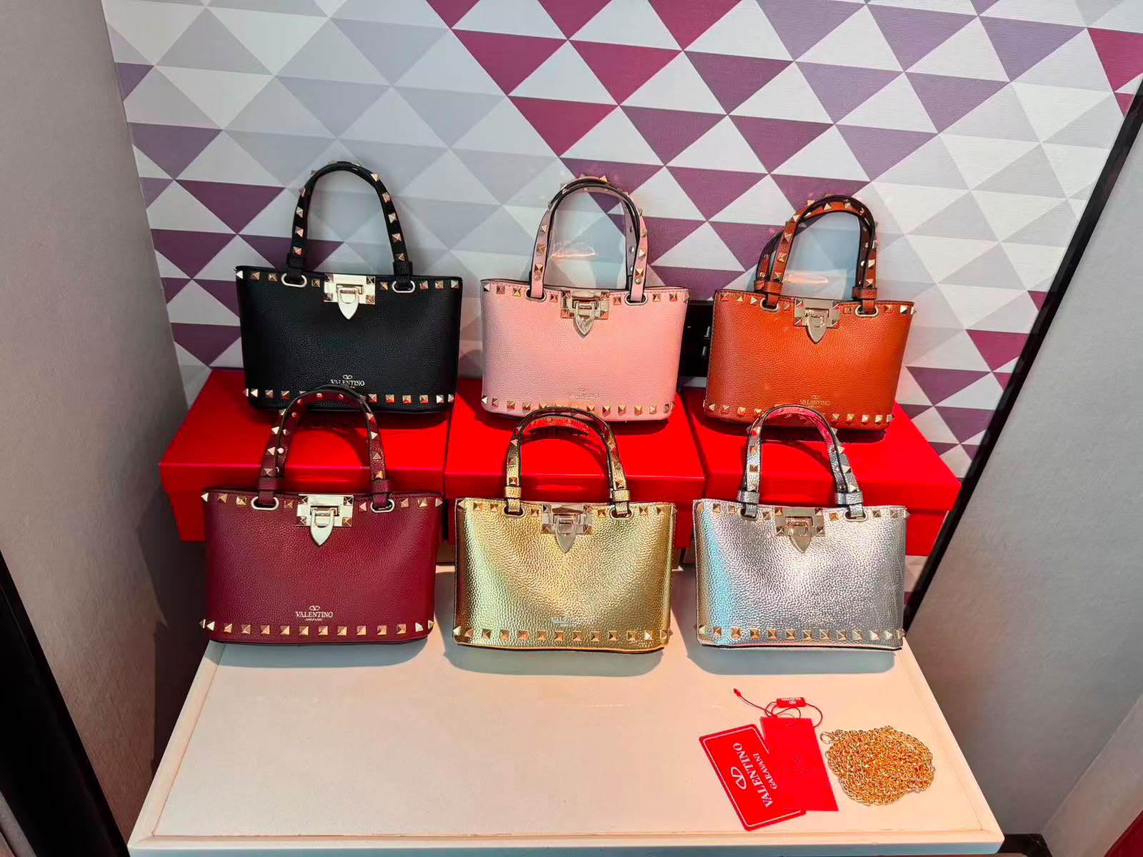 Valentino Bag Garavani Rockstud Mini Grainy Calfskin