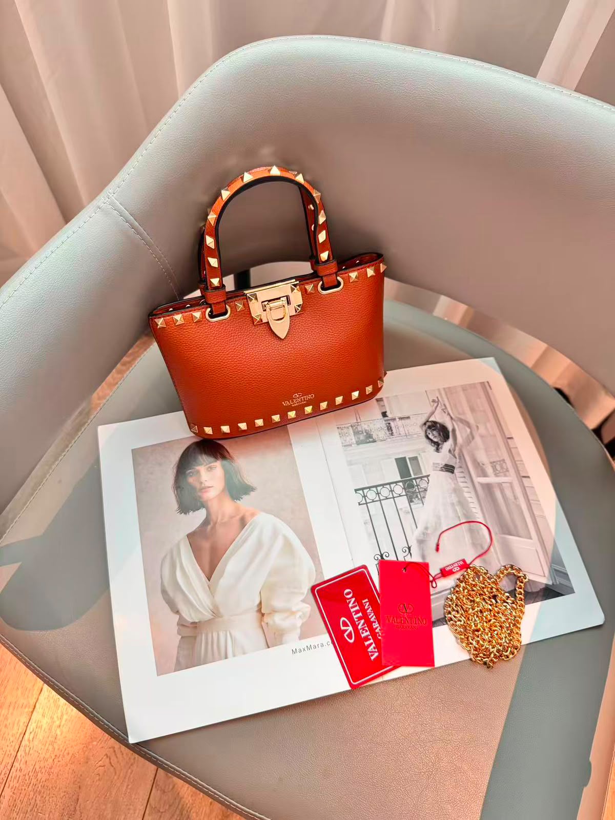 Valentino Bag Garavani Rockstud Mini Grainy Calfskin