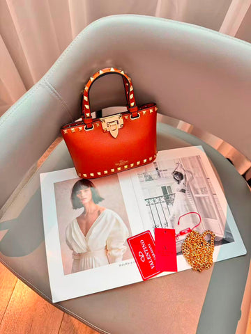 Valentino Bag Garavani Rockstud Mini Grainy Calfskin