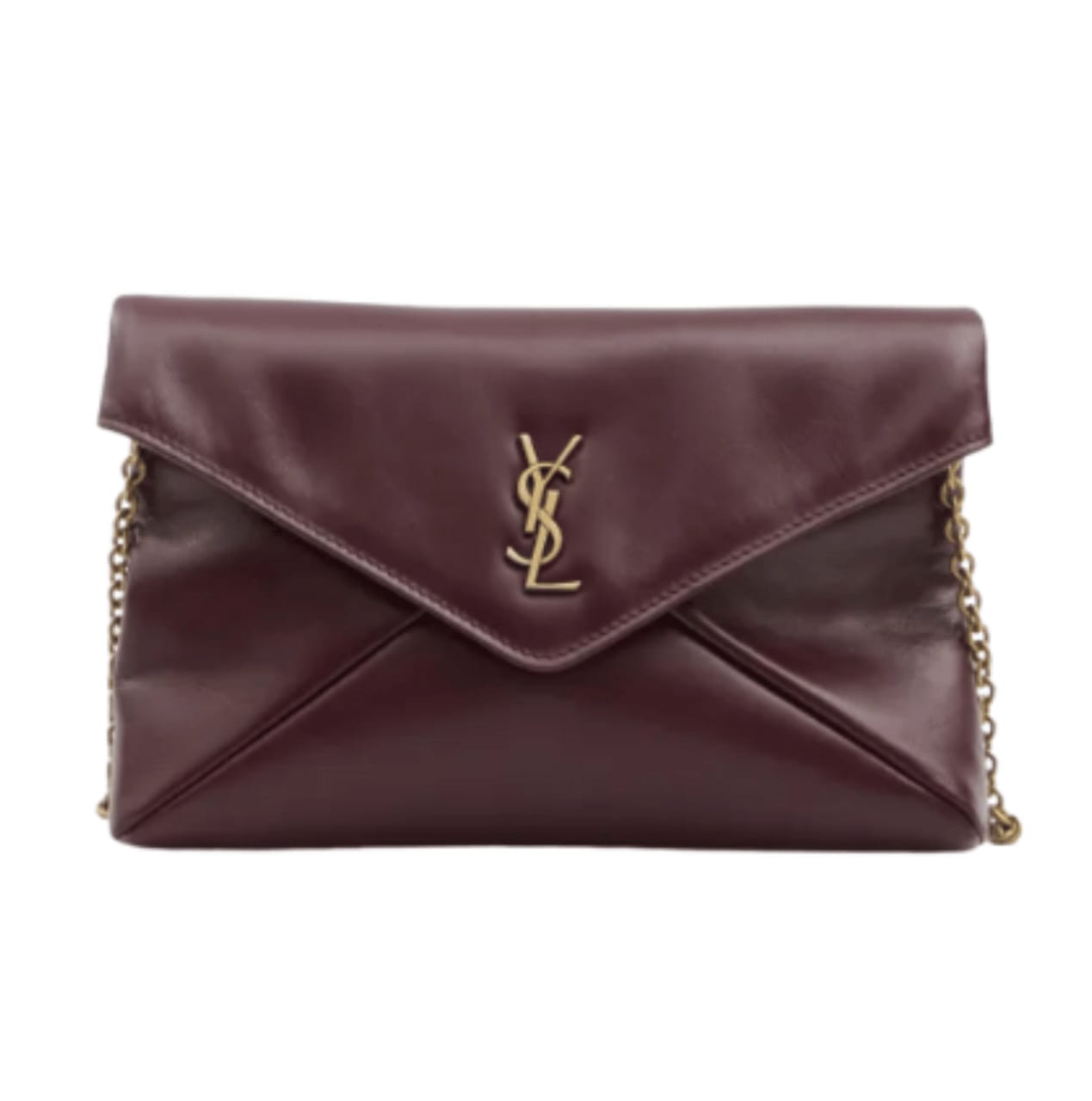 Saint Laurent Bag | Cassandre Flap Chain Shoulder Bag Dark Ruby Calfskin Leather