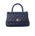 Chanel Bag | Coco Handle Mini Navy Blue Caviar Leather