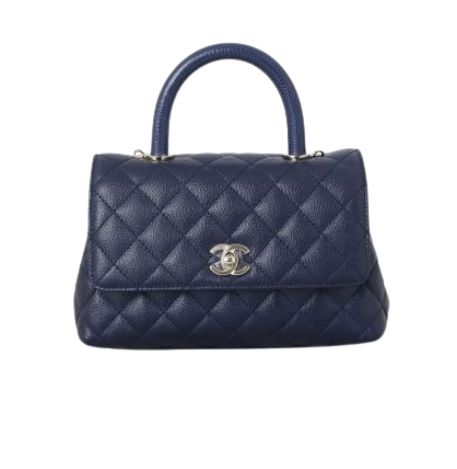 Chanel Bag | Coco Handle Mini Navy Blue Caviar Leather