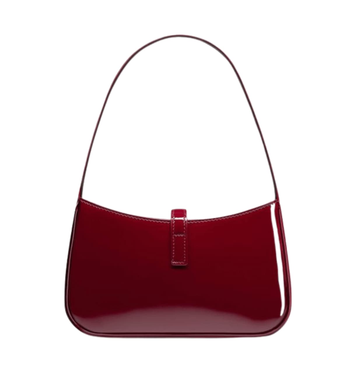Saint Laurent Bag | Le 5 À 7 Mini Patent-Leather Shoulder Bag Dark Red