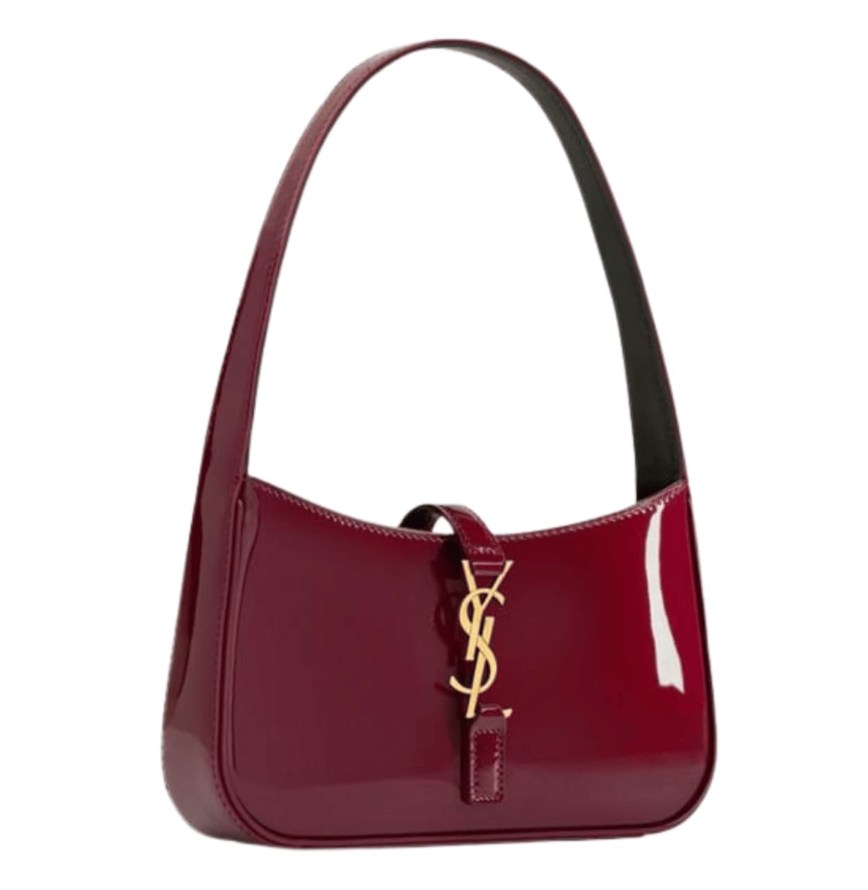 Saint Laurent Bag | Le 5 À 7 Mini Patent-Leather Shoulder Bag Dark Red