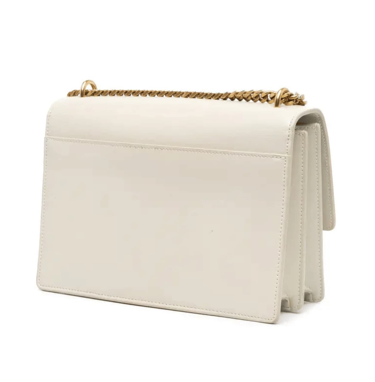 Saint Laurent Bag | Sunset Medium Shoulder Bag White Calfskin Leather