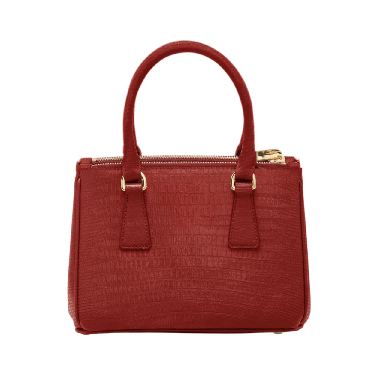 Prada Bag | Galleria Mini Lizard Skin Bag Red