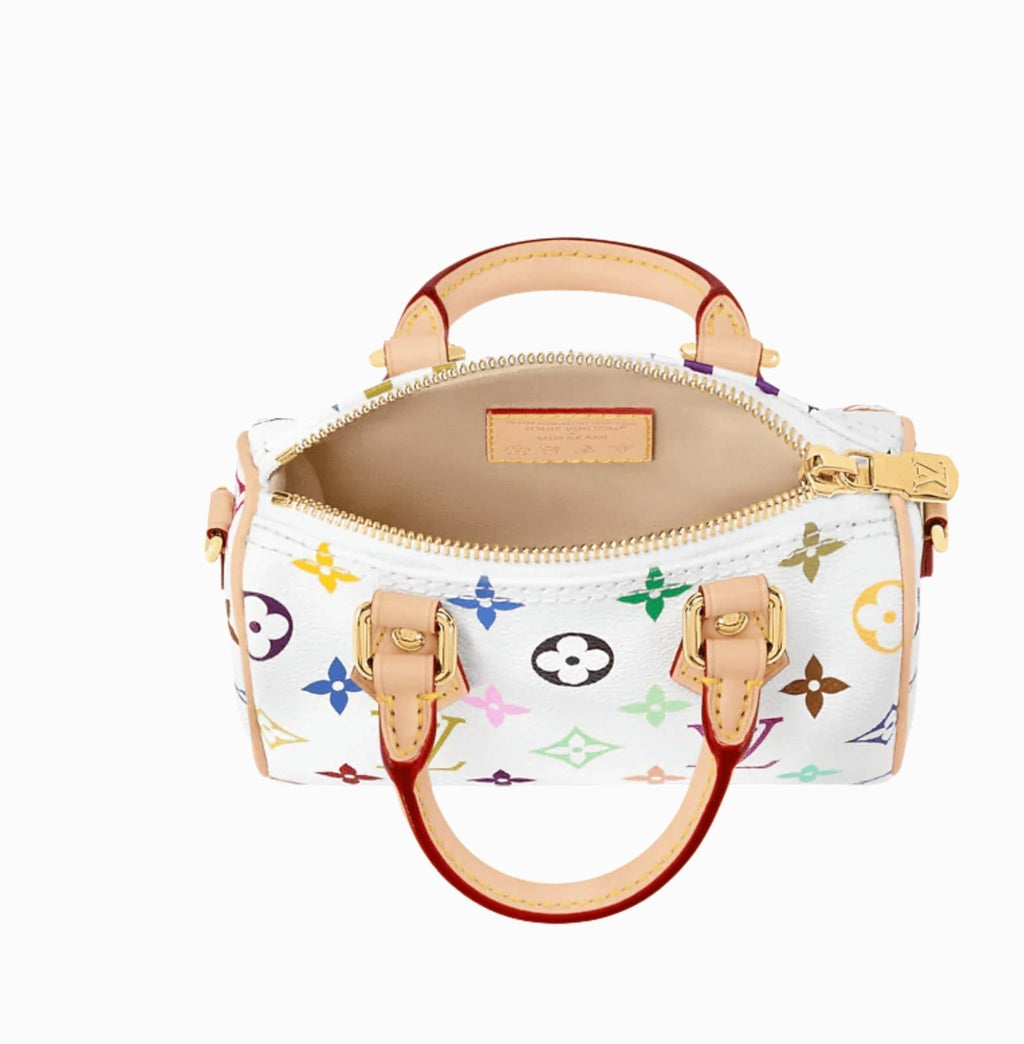 Louis Vuitton Bag | X Takashi Murakami Nano Speedy Multicolor White Canvas