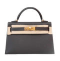 Hermès Bag | Mini Kelly Sellier Dark Grey Epsom Leather