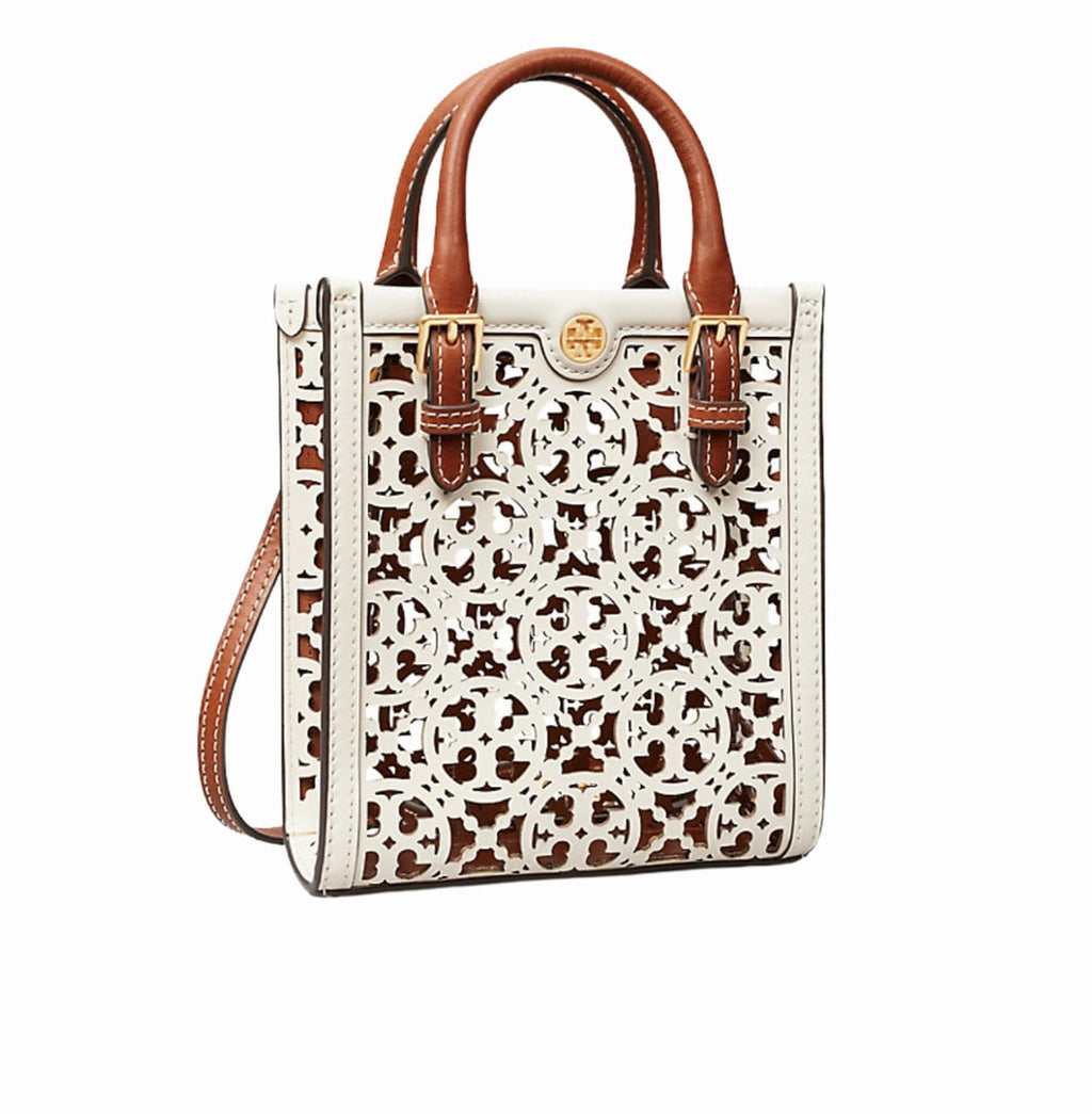 Tory Burch Bag | T Monogram Laser-Cut Mini Tote Bag