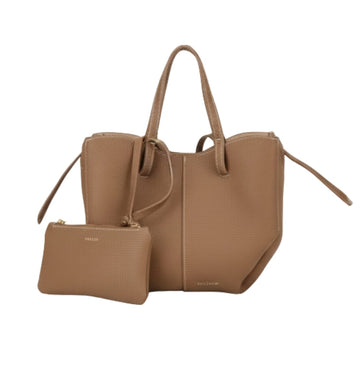 Polène Bag | Cyme Mini Textured Camel Leather